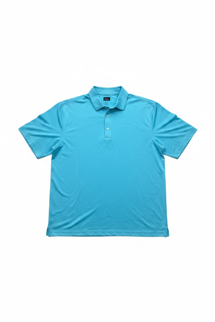 Greg Norman Mens Short Sleeve Casual Polo - Turquoise Sea