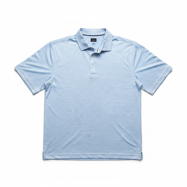 Greg Norman Mens Short Sleeve Tsunami Polo - Blue Haze - Large