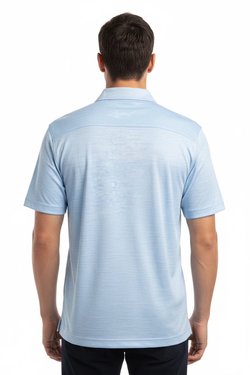 Greg Norman Mens Short Sleeve Tsunami Polo - Blue Haze - Large