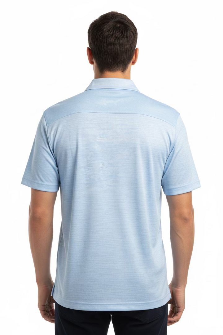 Greg Norman Mens Short Sleeve Tsunami Polo - Blue Haze - Large