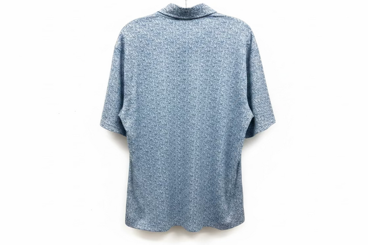 Greg Norman Mens Short Sleeve Whirlpool Polo - Bay Blue