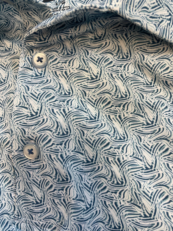Greg Norman Mens Short Sleeve Whirlpool Polo - Bay Blue