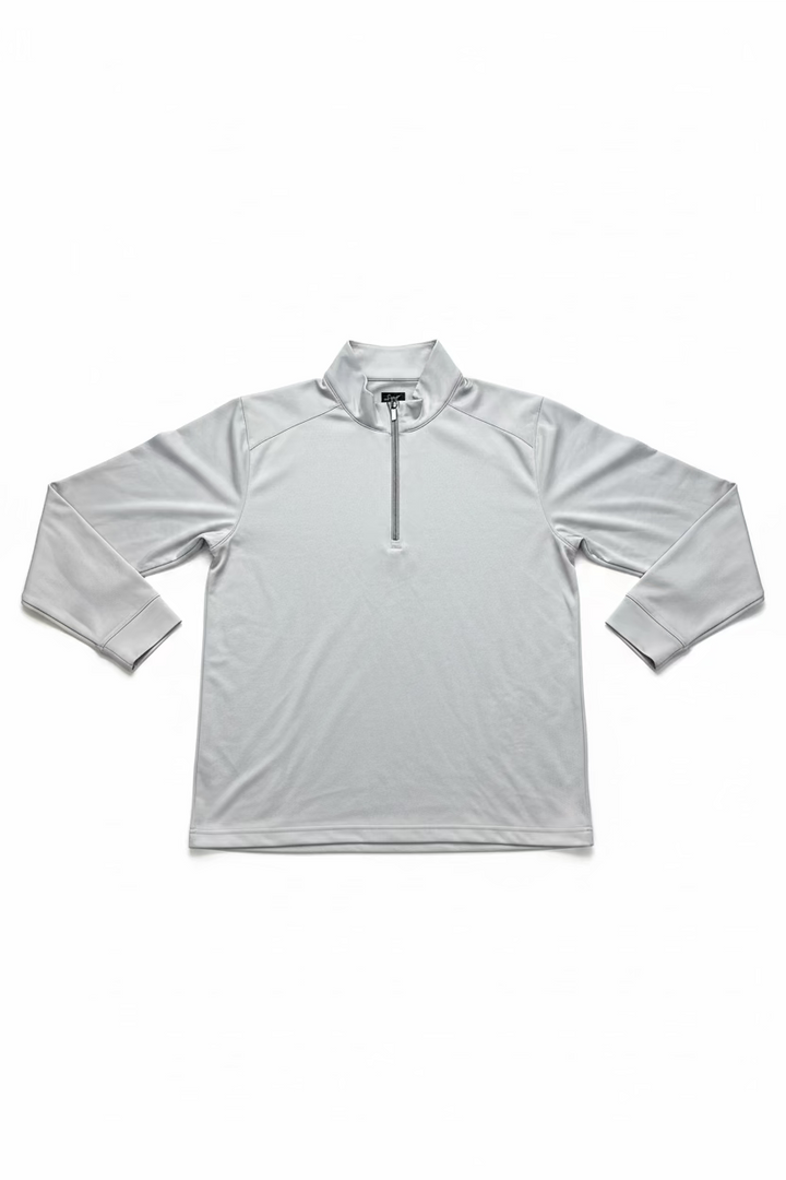 Greg Norman Mens Long Sleeve Pro Series Polo - Grey Seal