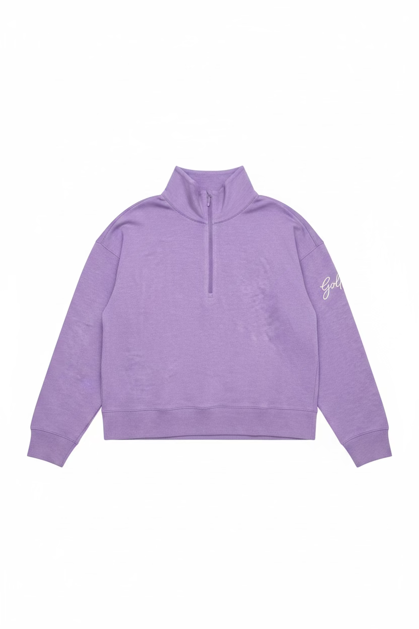 Greg Norman Womens Long Sleeve Knit Pullover - Lavender Bliss Heather