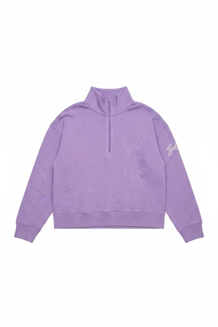 Greg Norman Womens Long Sleeve Knit Pullover - Lavender Bliss Heather