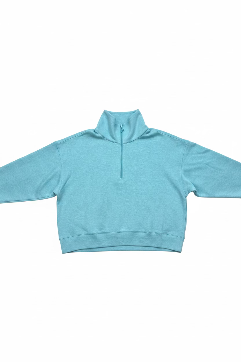 Greg Norman Womens Long Sleeve Knit Pullover - Teal Ocean Heather