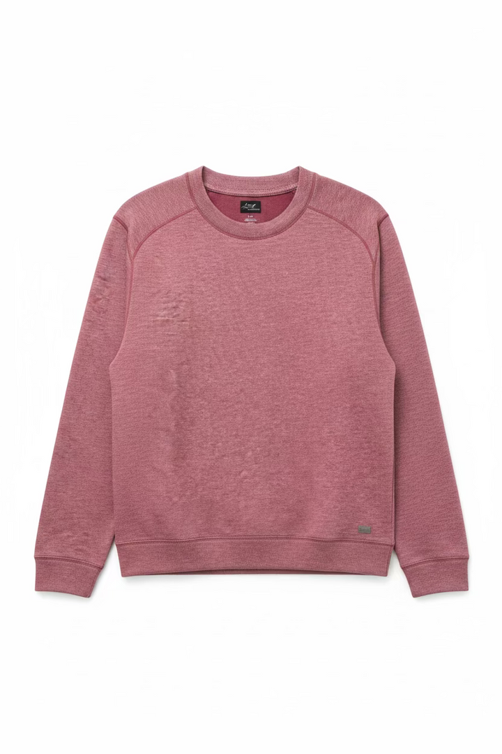 Greg Norman Mens Long Sleeve Sweatshirt - Sangria Heather