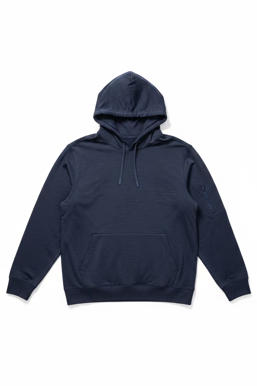 Greg Norman Mens Long Sleeve Hoodie - Navy Heather - Large