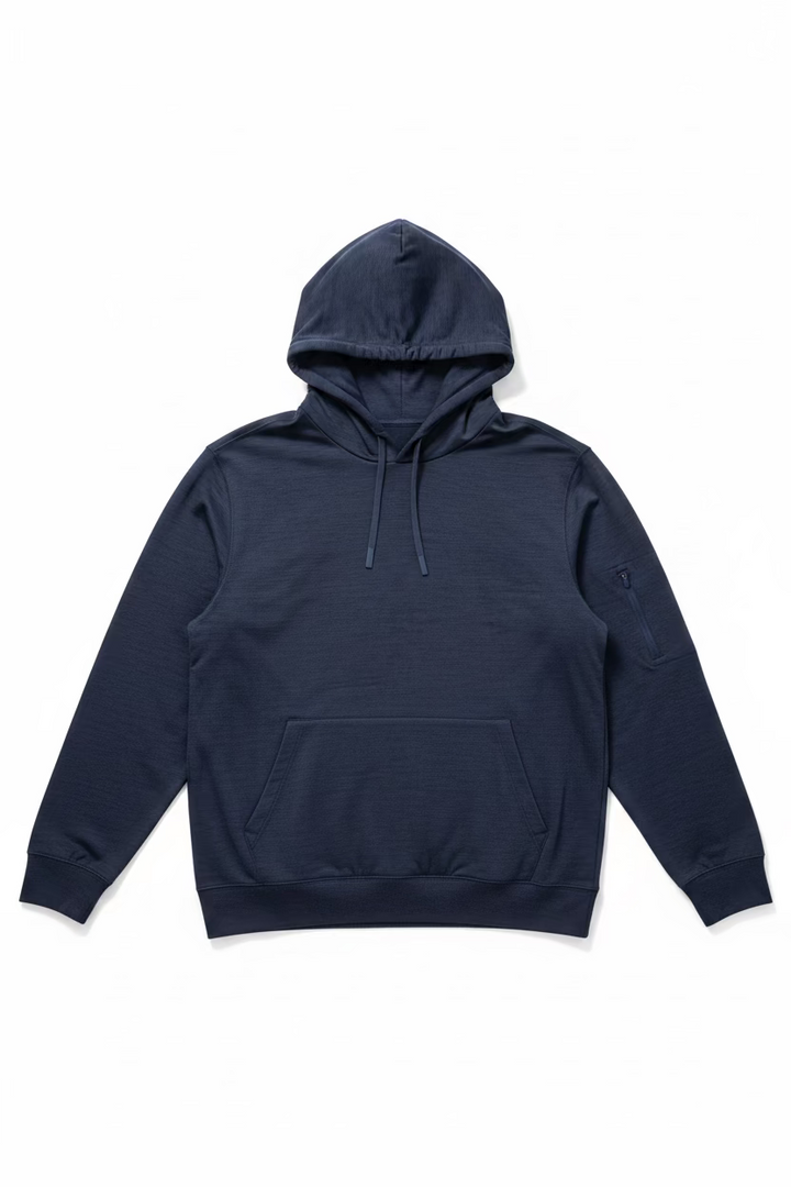 Greg Norman Mens Long Sleeve Hoodie - Navy Heather - Large
