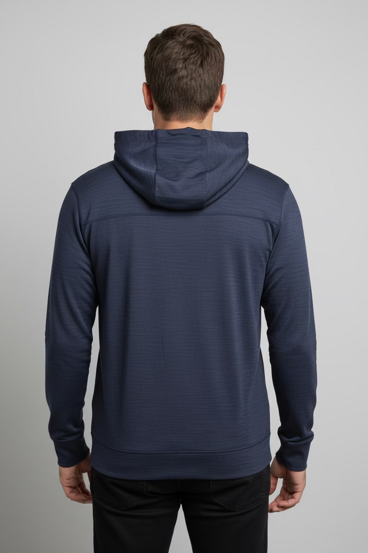 Greg Norman Mens Long Sleeve Hoodie - Navy Heather - Large