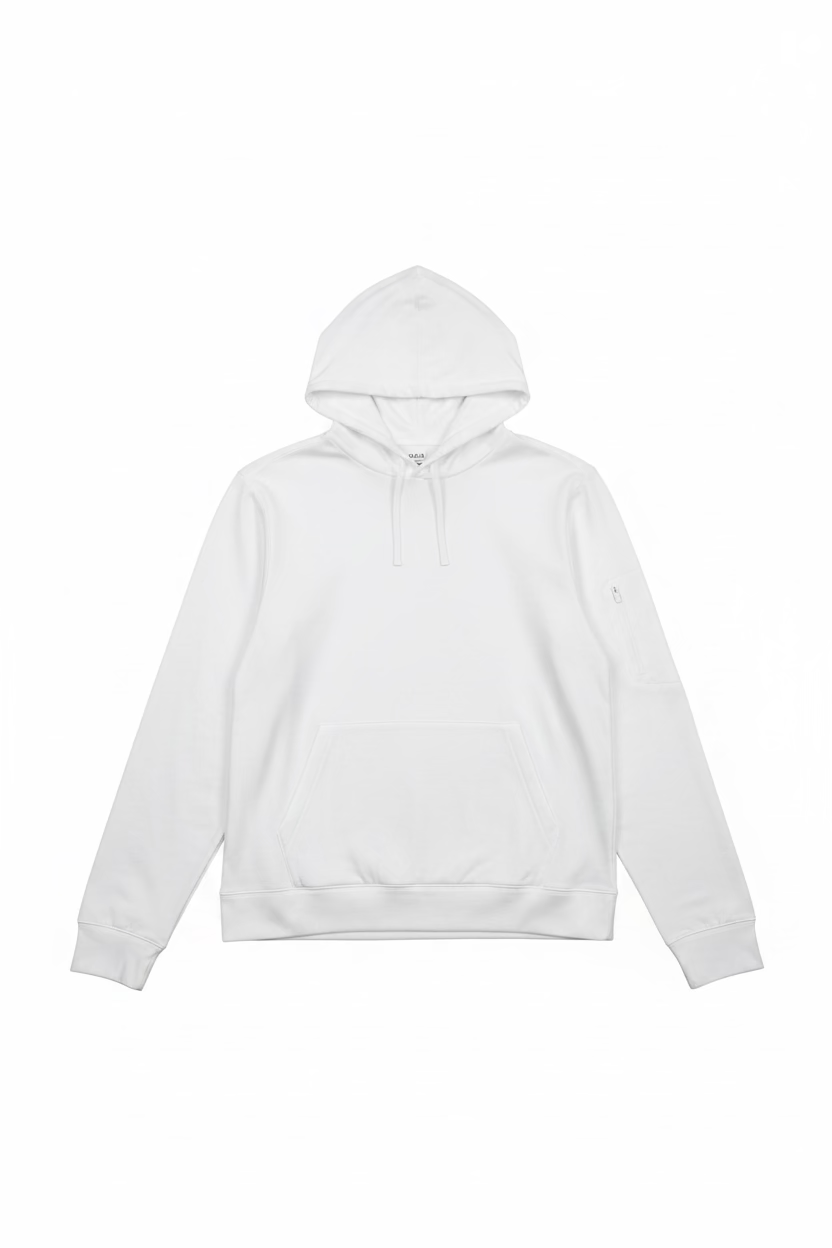Greg Norman Mens Long Sleeve Hoodie - White - Large
