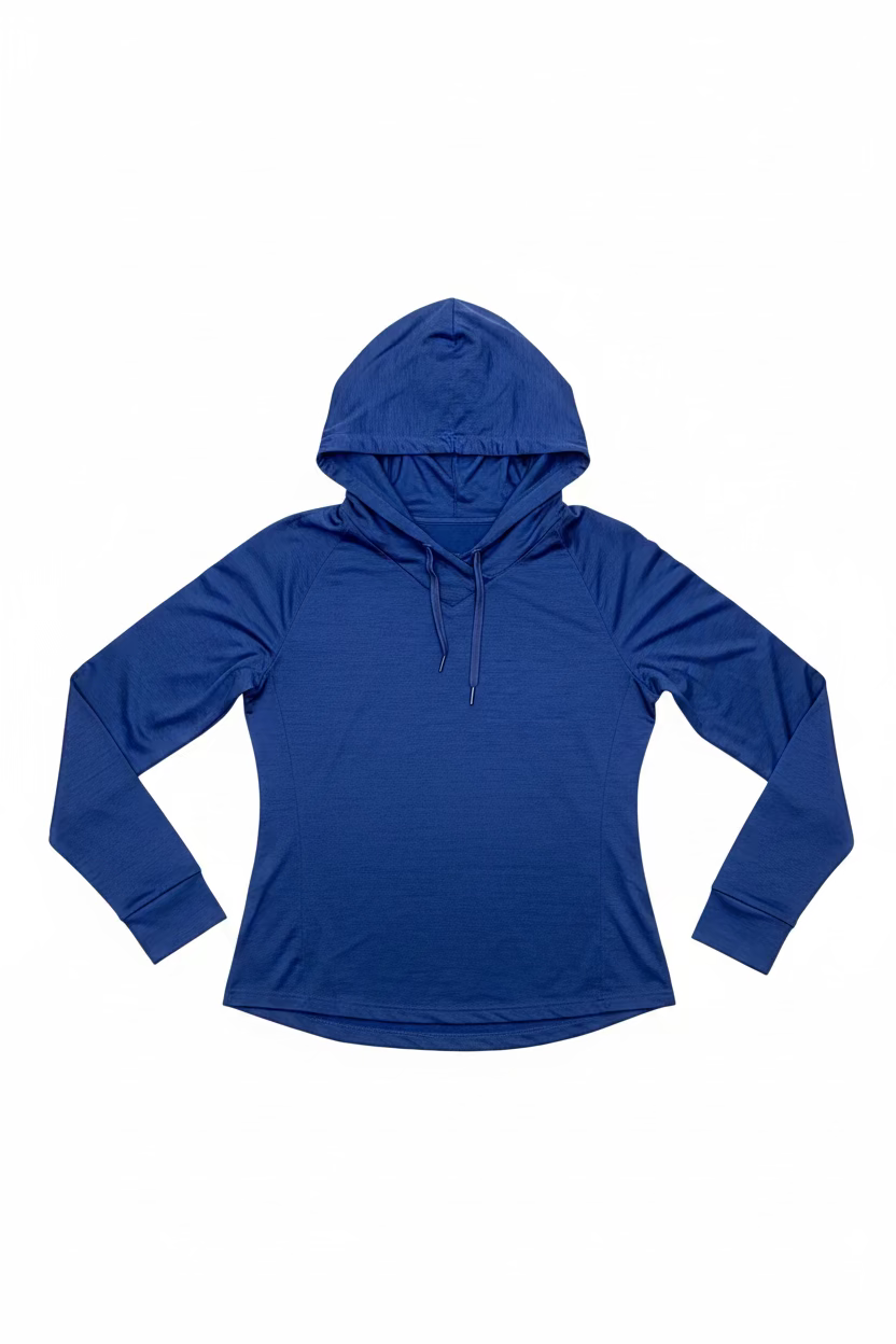 Greg Norman Womens Long Sleeve Tech Performance Hoodie - Navy