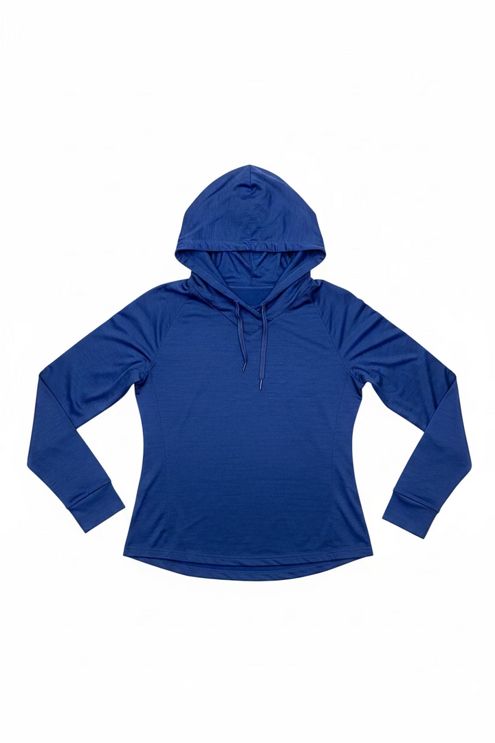 Greg Norman Womens Long Sleeve Tech Performance Hoodie - Navy