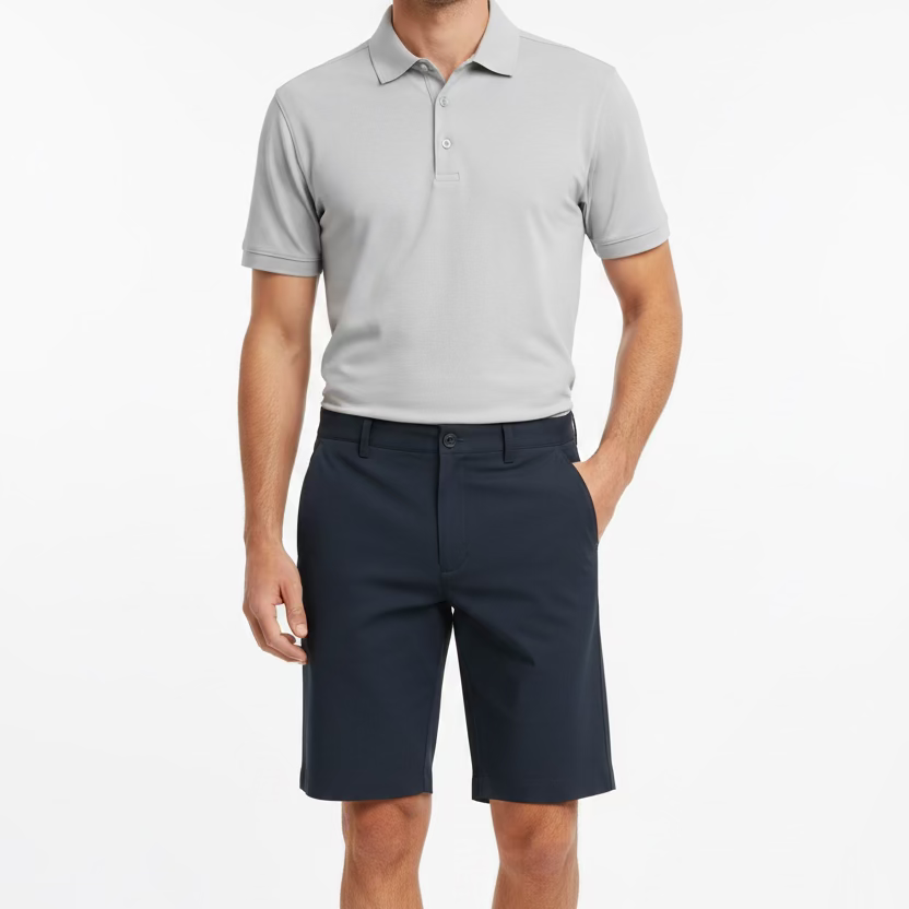 Greg Norman Mens Tech Shorts - Black Sea - 34