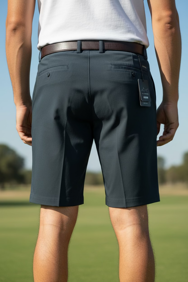 Greg Norman Mens Tech Shorts - Black Sea - 34