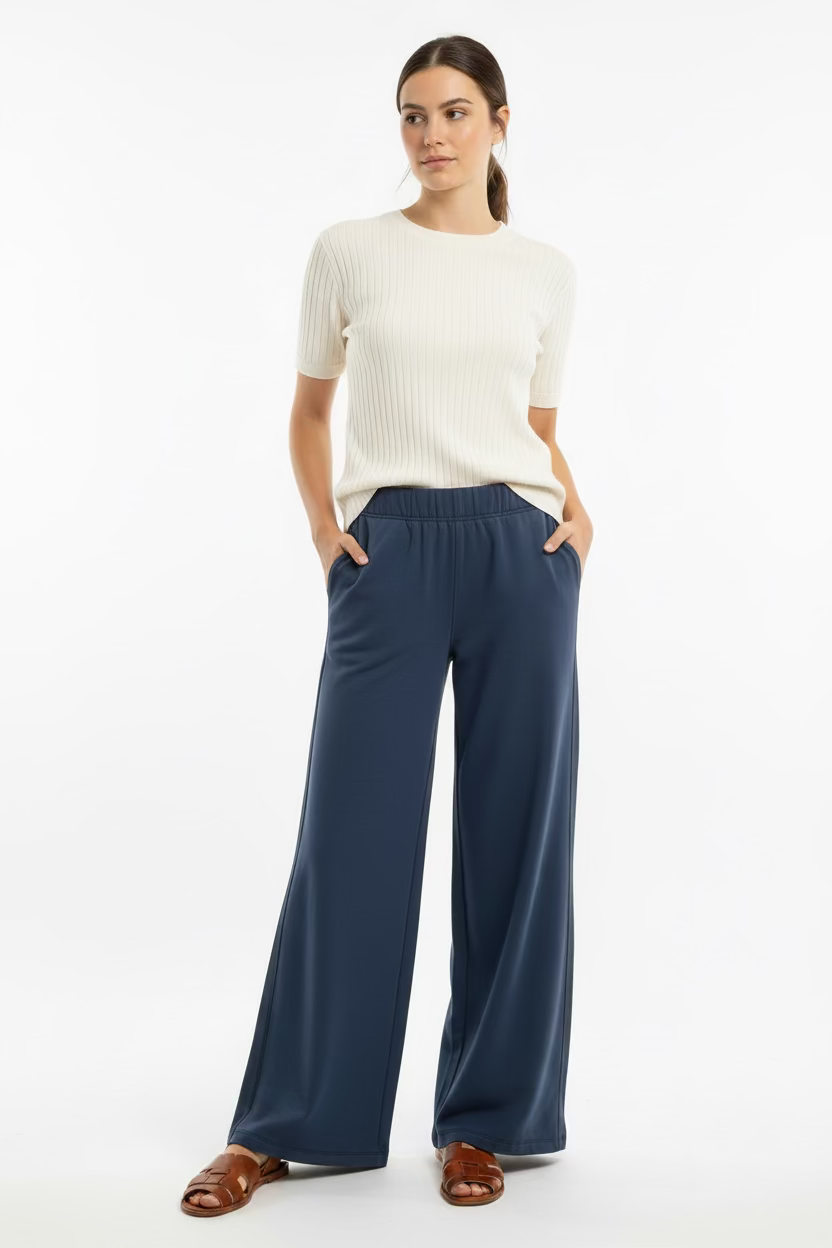 G/FORE Womens Casual Cotton Wide Leg Pant - Twilight