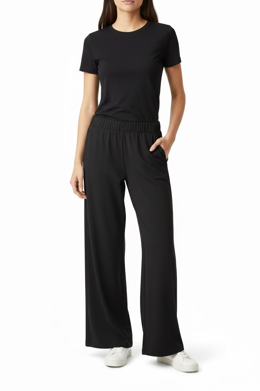 G/FORE Womens Casual Cotton Wide Leg Pant - Onyx
