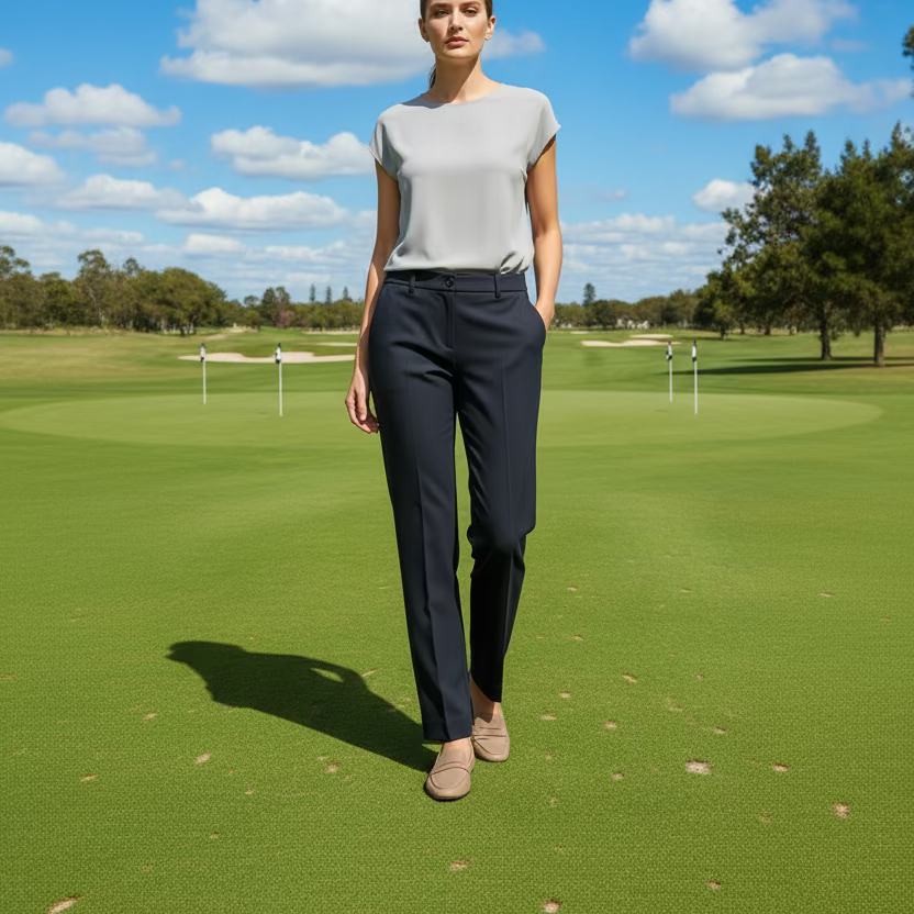 G/FORE Womens Wool Straight Leg Pant - Onyx - Size 4