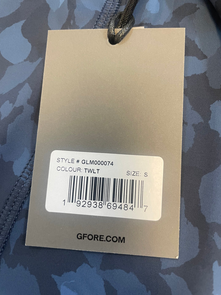 G/FORE Womens Camo Tech Long Sleeve Zip Polo - Twilight