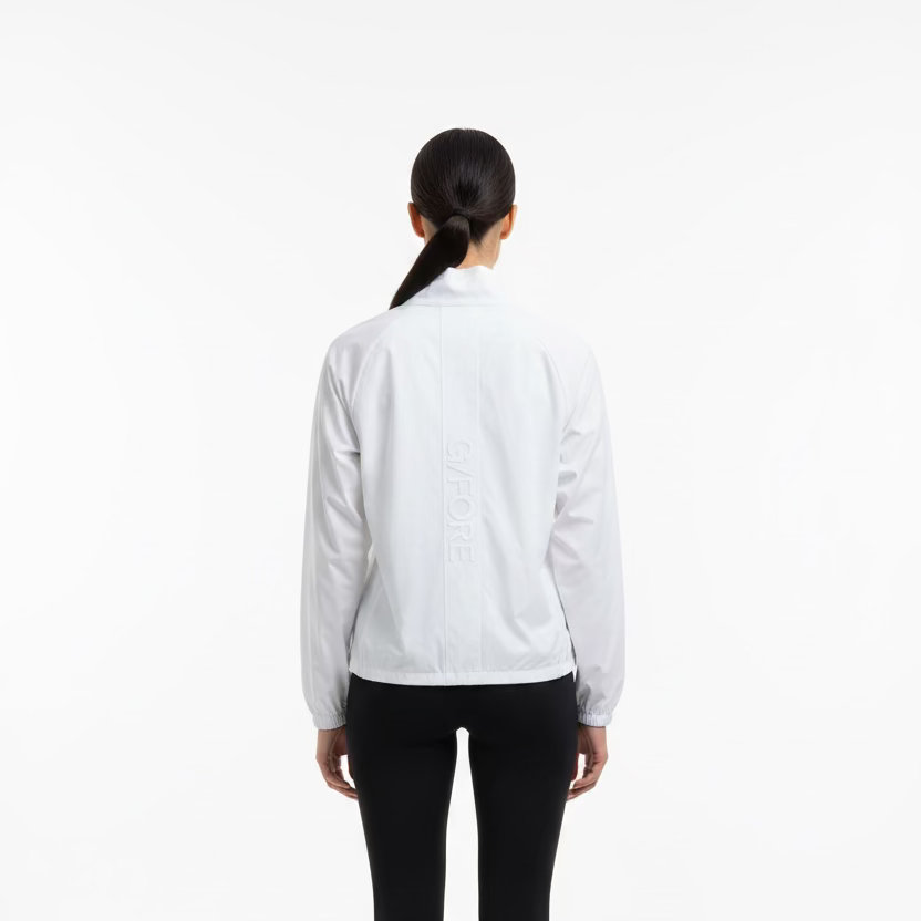 G/FORE Womens Long Sleeve Zip Stretch Windbreaker Jacket - Snow