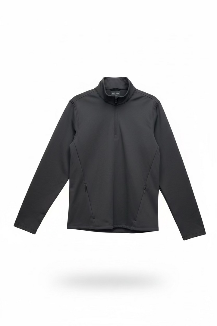 G/FORE Womens Casual Long Sleeve Zip Pullover - Onyx