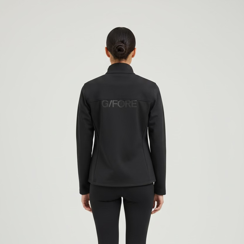 G/FORE Womens Casual Long Sleeve Zip Pullover - Onyx