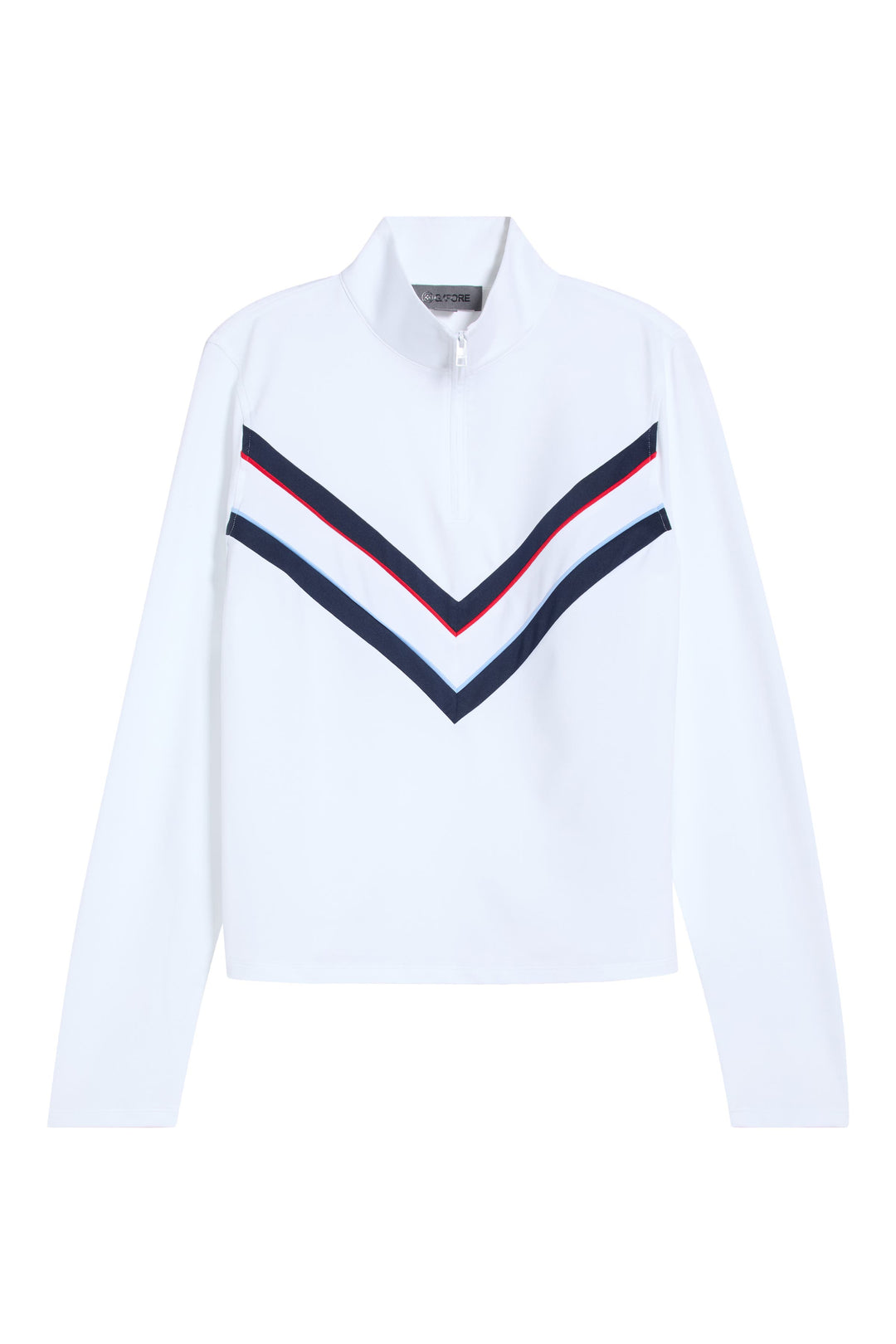 G/FORE Womens Chevron Tech Jersey Zip Pullover - Snow/Twilight