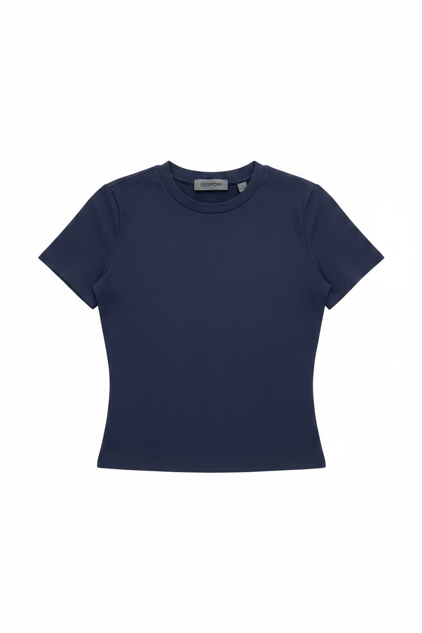 G/FORE Womens Ribbed Short Sleeve Casual Top - Twilight