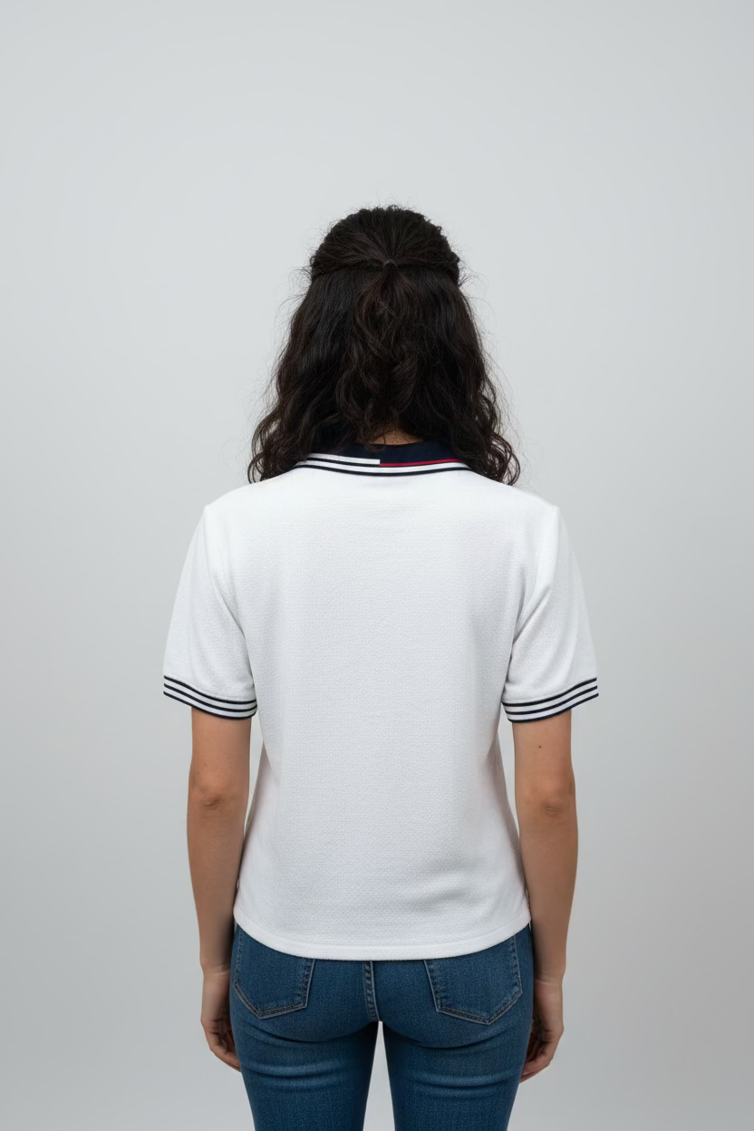 G/FORE Womens Boxy Terry Cloth Short Sleeve Crop Polo - Snow