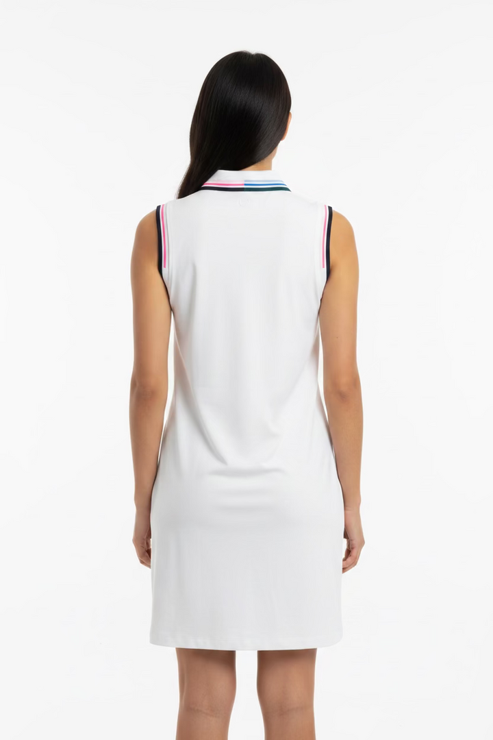 G/FORE Womens Silky Tech Knockout Polo Sleeveless Dress - Snow