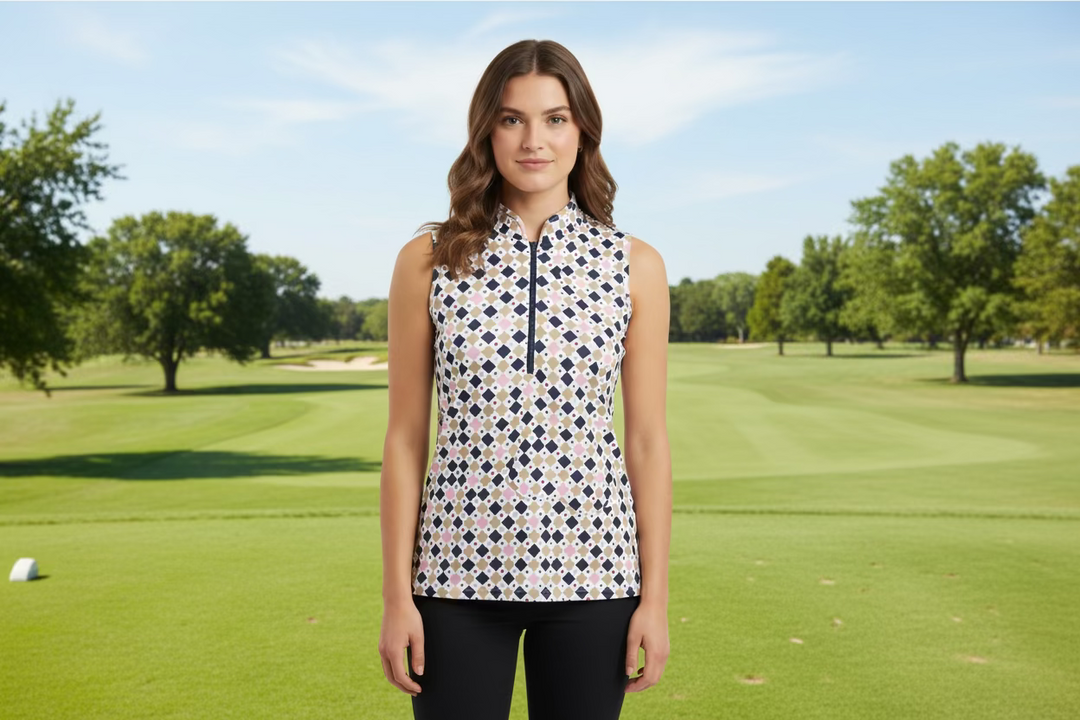 Smith & Quinn Kennedy Quarter Zip Sleeveless Top - French Tile