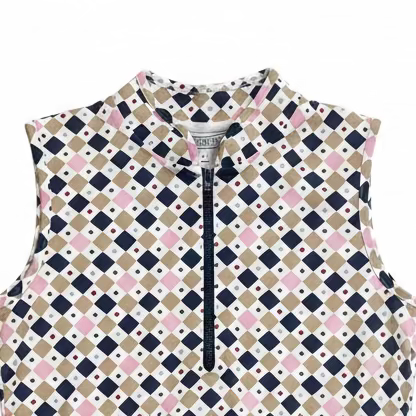 Smith & Quinn Kennedy Quarter Zip Sleeveless Top - French Tile