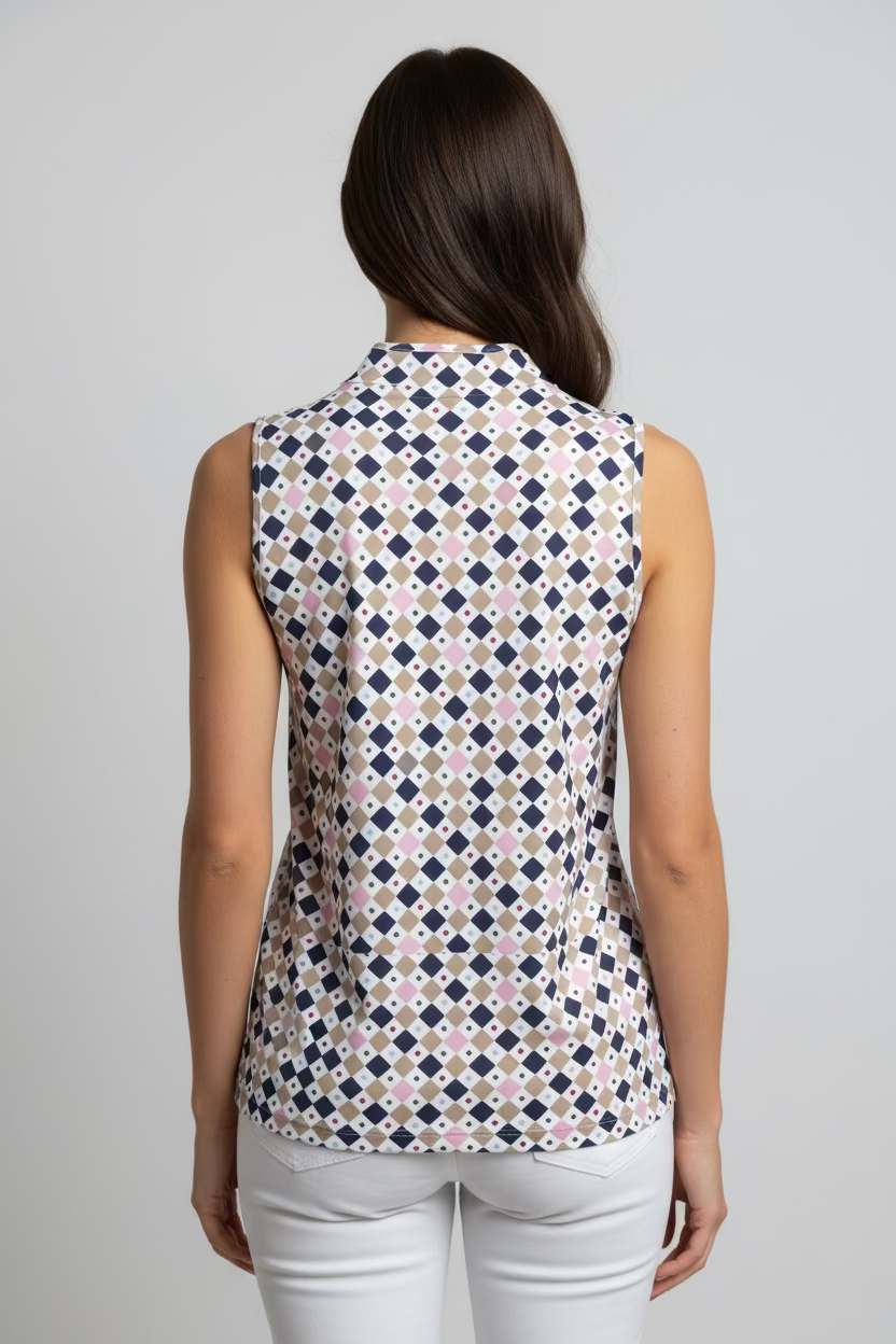 Smith & Quinn Kennedy Quarter Zip Sleeveless Top - French Tile