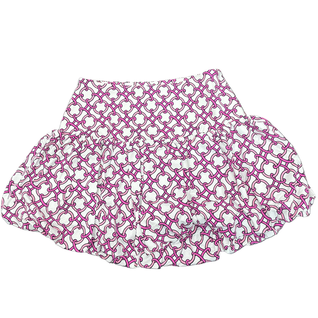 G-lifestyle Women's Pink Rings Skort (15') -White/Pink