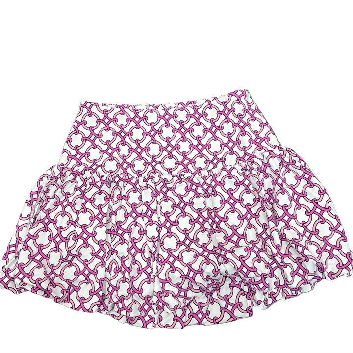 G-lifestyle Women's Pink Rings Skort (15') -White/Pink