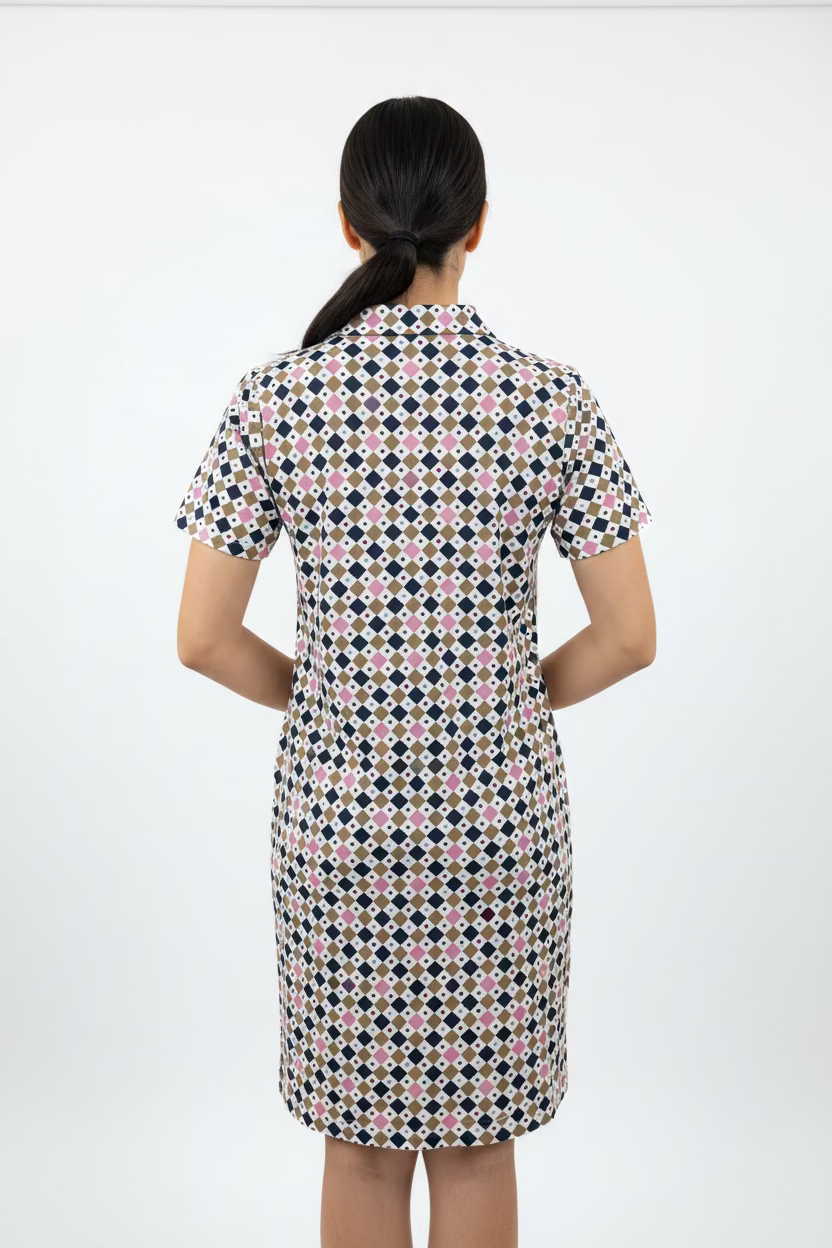 Smith & Quinn Womens Ottolie Short Sleeve Zip Dress - French Title