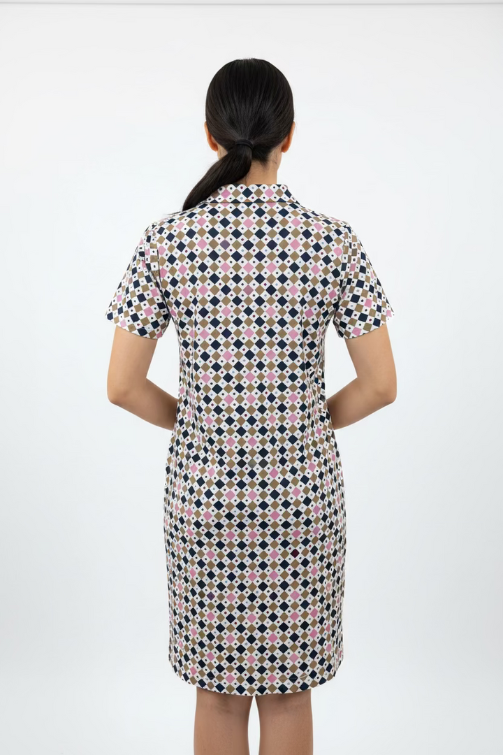 Smith & Quinn Womens Ottolie Short Sleeve Zip Dress - French Title