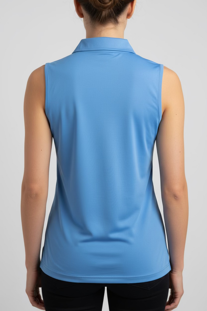 Smith & Quinn Alice Quarter Button Sleeveless Polo - Hydrangea