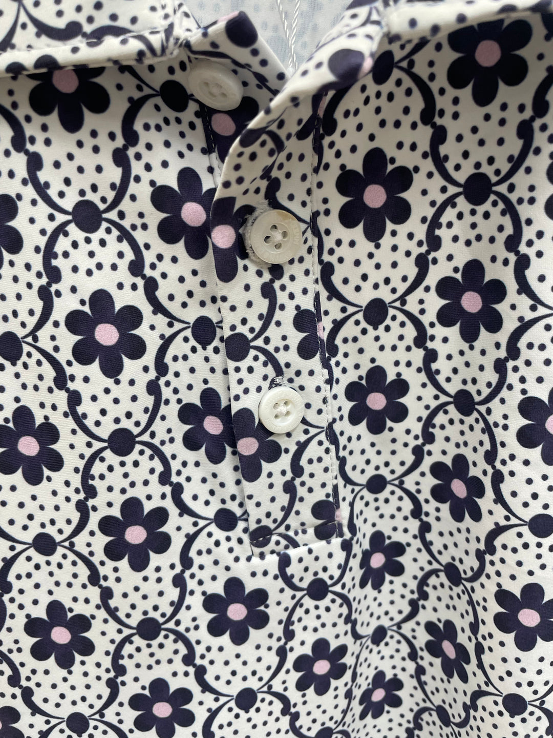 Smith & Quinn Womens Alice Sleeveless Button Polo - Indigo Wallflower