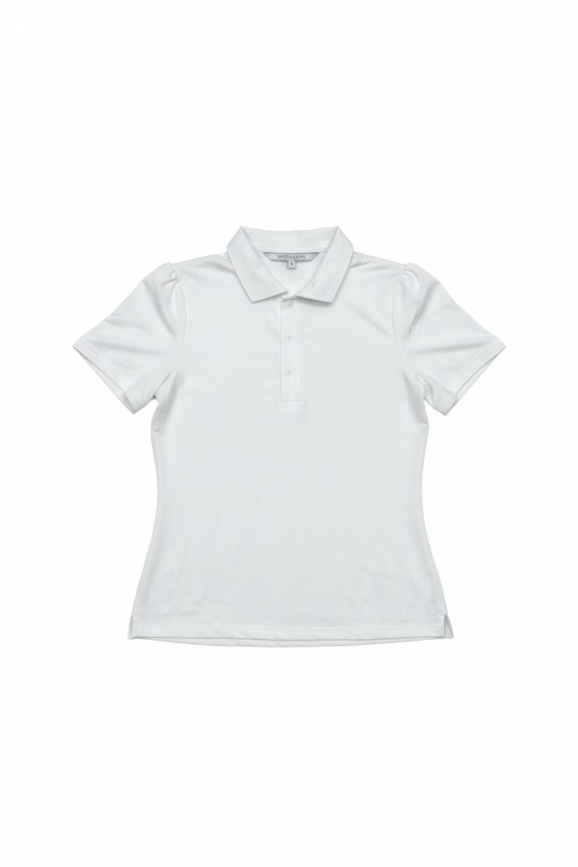 Smith & Quinn Reagan Quarter Button Short Sleeve Polo - White