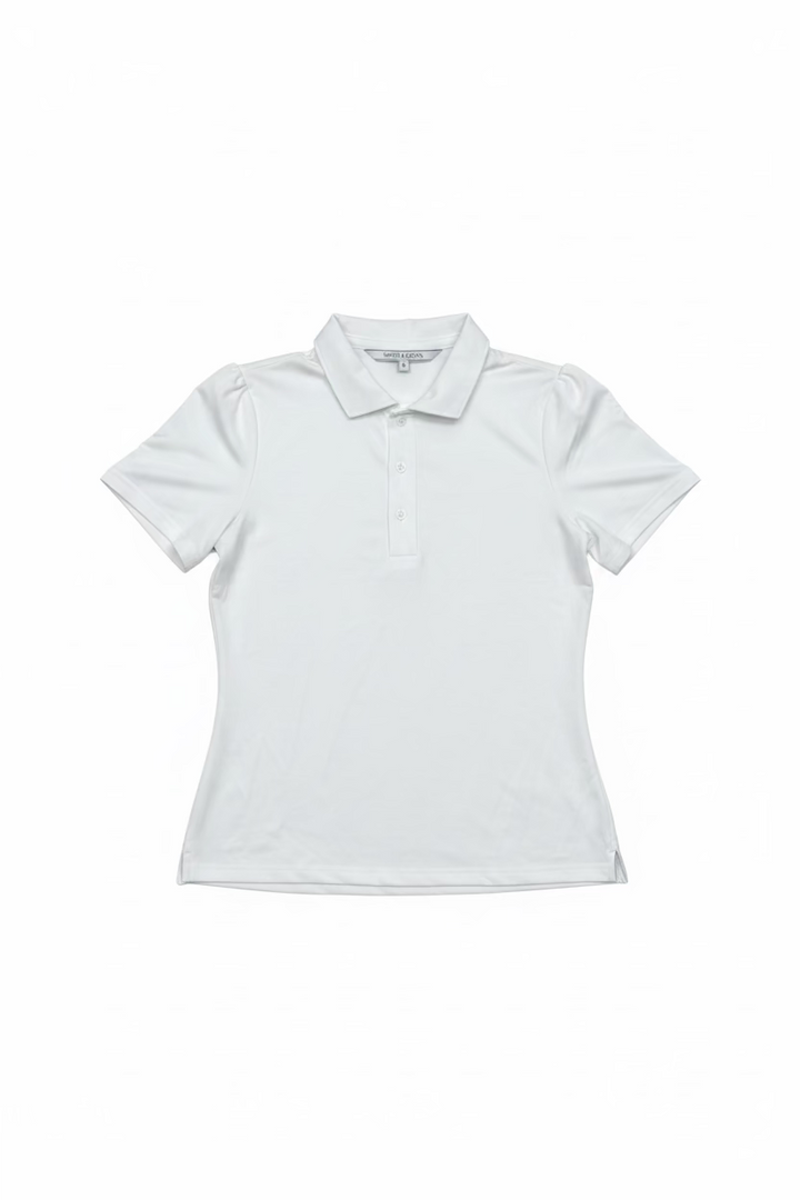 Smith & Quinn Reagan Quarter Button Short Sleeve Polo - White