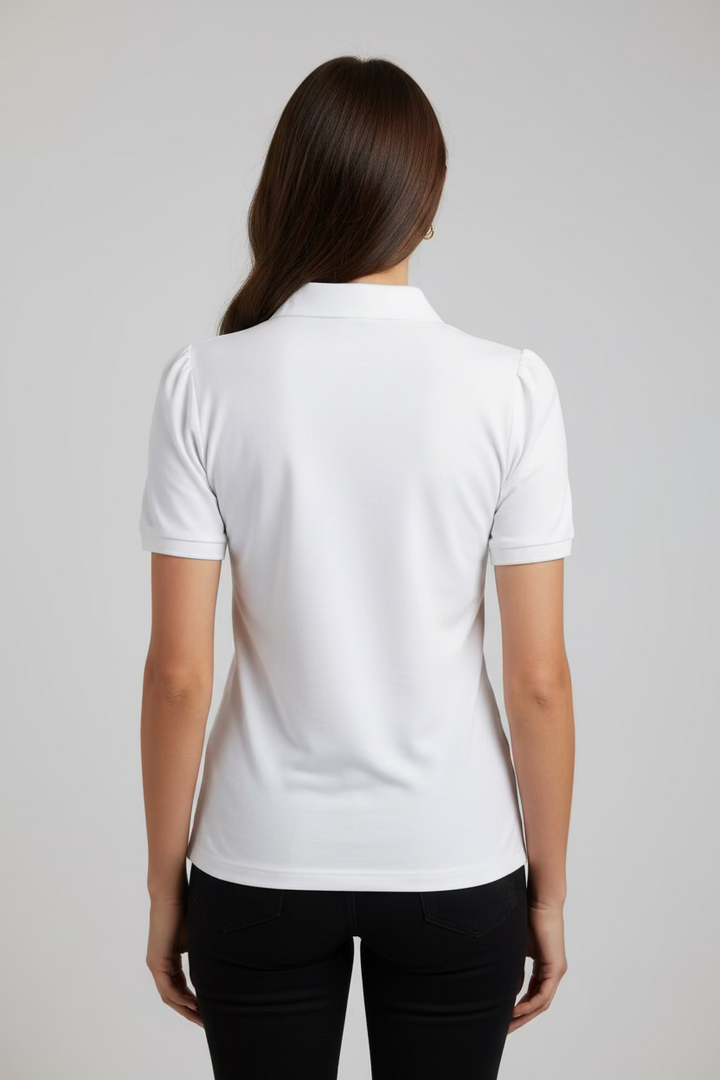 Smith & Quinn Reagan Quarter Button Short Sleeve Polo - White