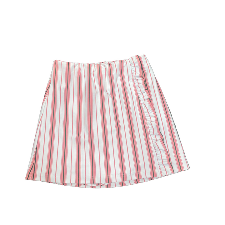 Smith & Quinn Womens Blaire Stretch Macaron Stripe Skort (15') - Pink/White/Green