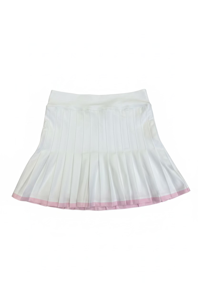 Smith & Quinn Womens Gwen Pleated Skort (14.5') - White/Orchird