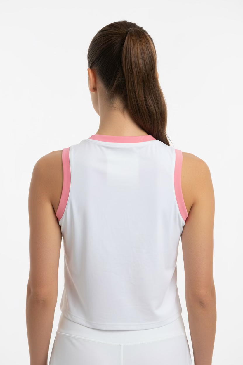 Smith & Quinn Womens Stevie V-Neck Sleeveless Top - White/Macaron