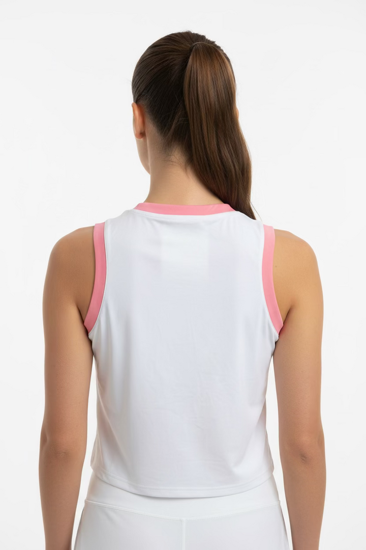 Smith & Quinn Womens Stevie V-Neck Sleeveless Top - White/Macaron