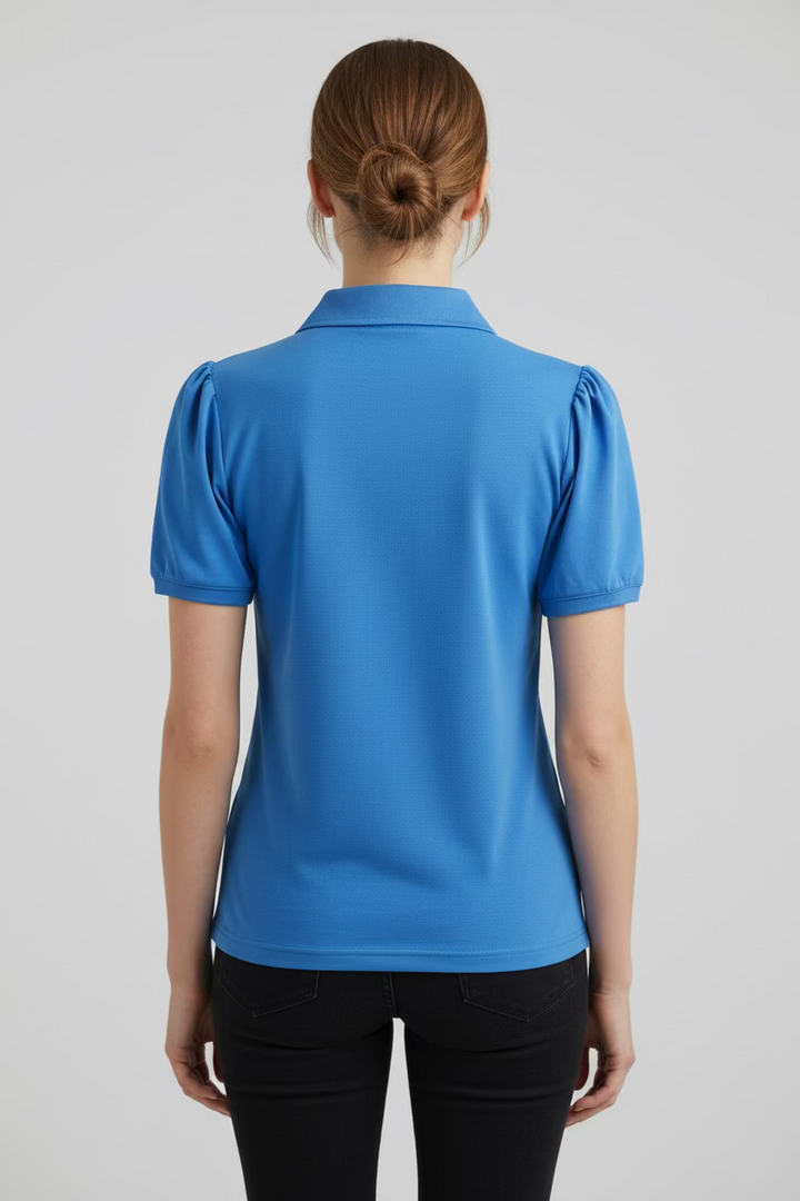 Smith & Quinn Womens Reagan Short Sleeve Button Polo - Hydrangea