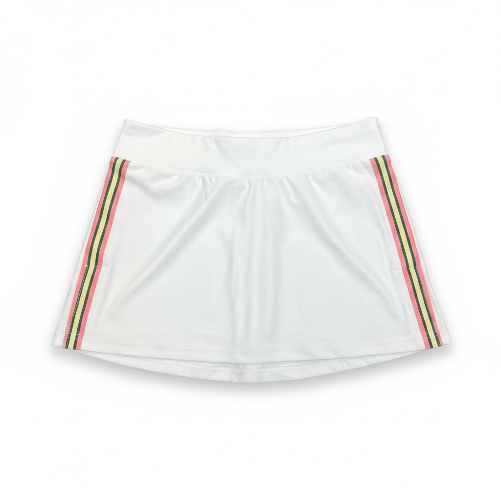 Smith & Quinn Womens Fletcher Skort (13') - White/Green/Pink/Yellow