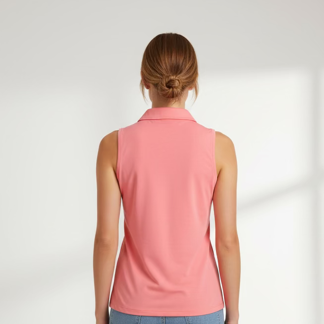 Smith & Quinn Alice Quarter Button Sleeveless Polo - Macaron
