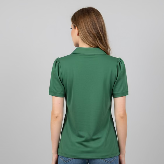 Smith & Quinn Womens Reagan Short Sleeve Button Polo - Forest Green